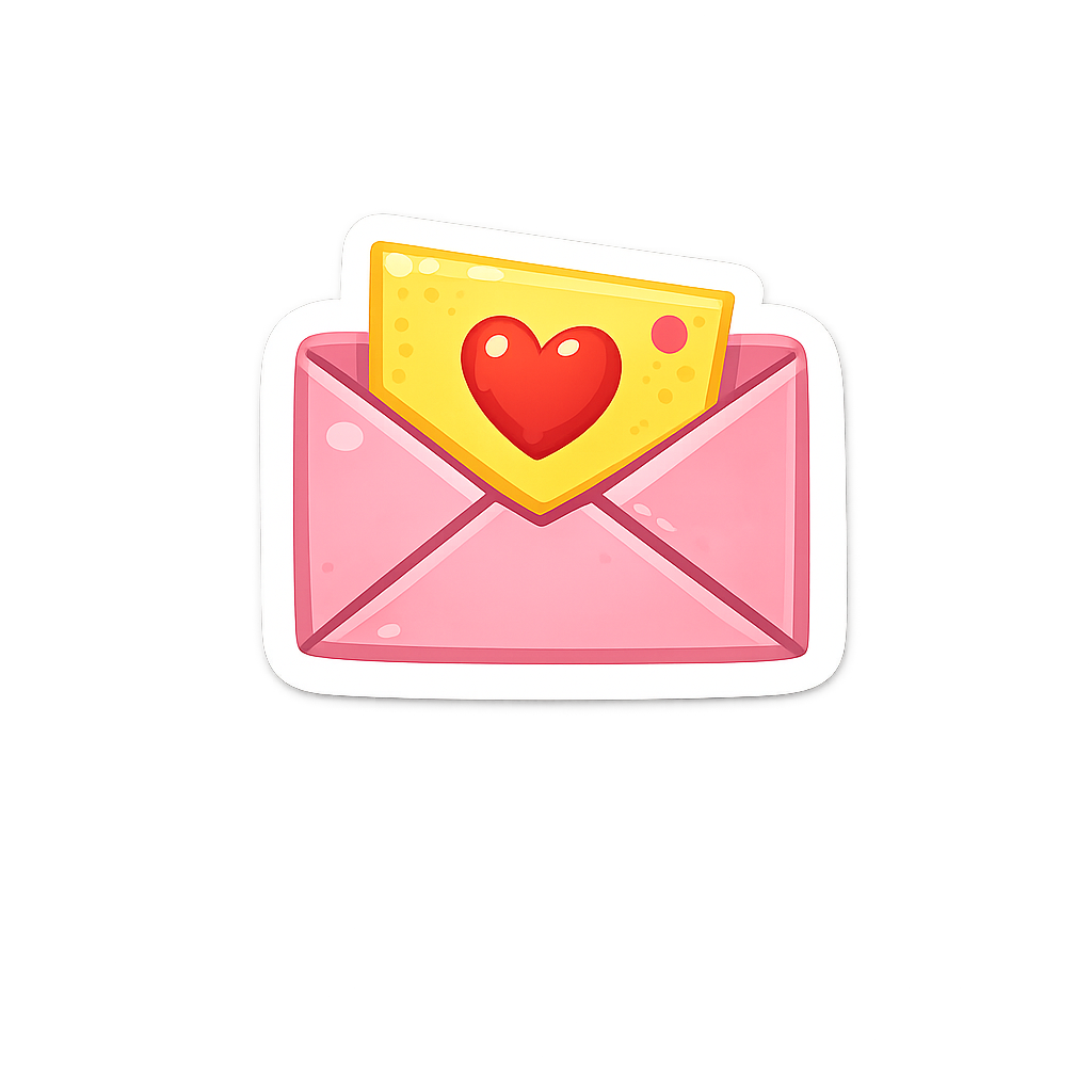 Love letter sticker