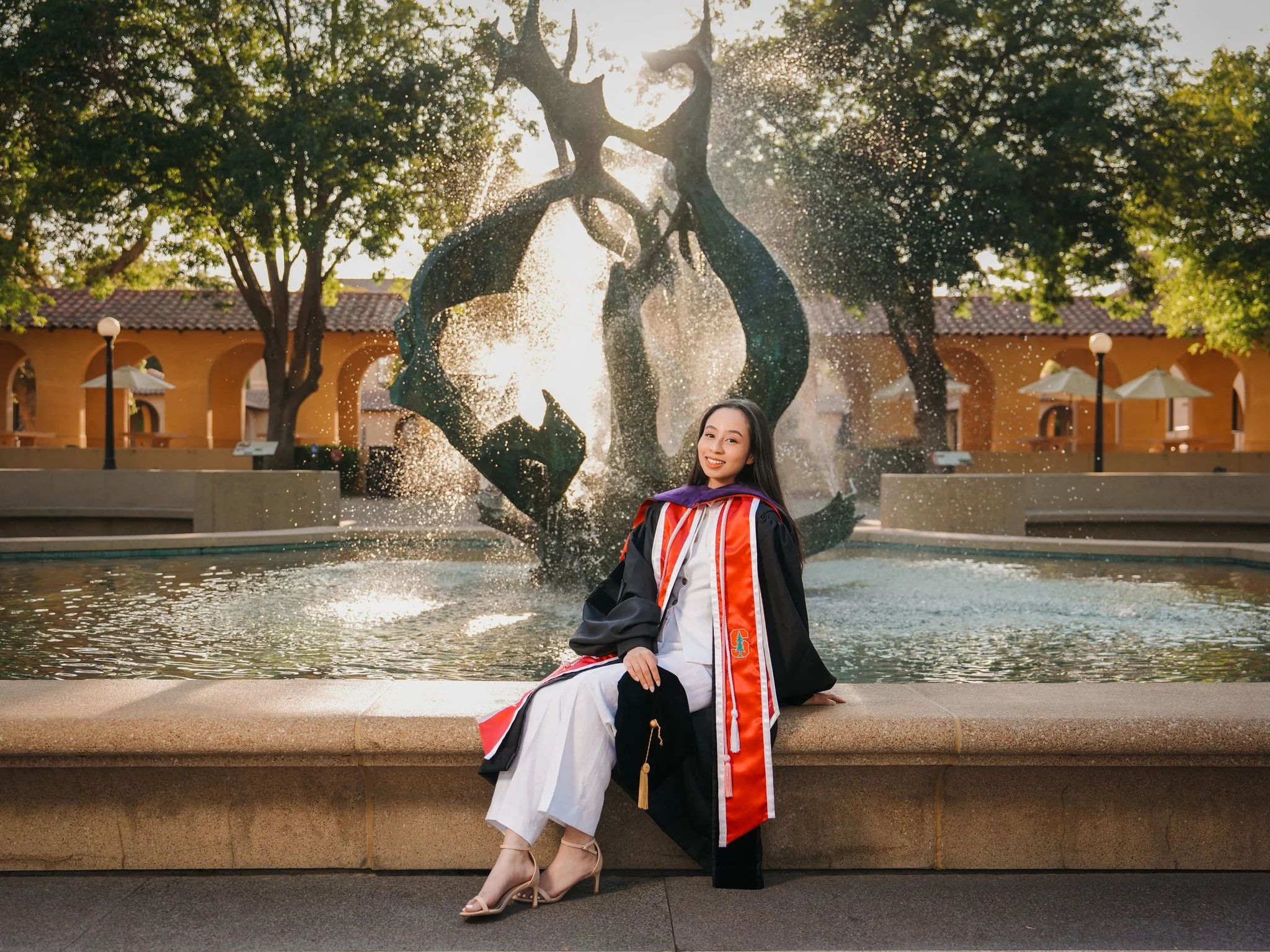 Graduation portraits in a studio in San Jose, California