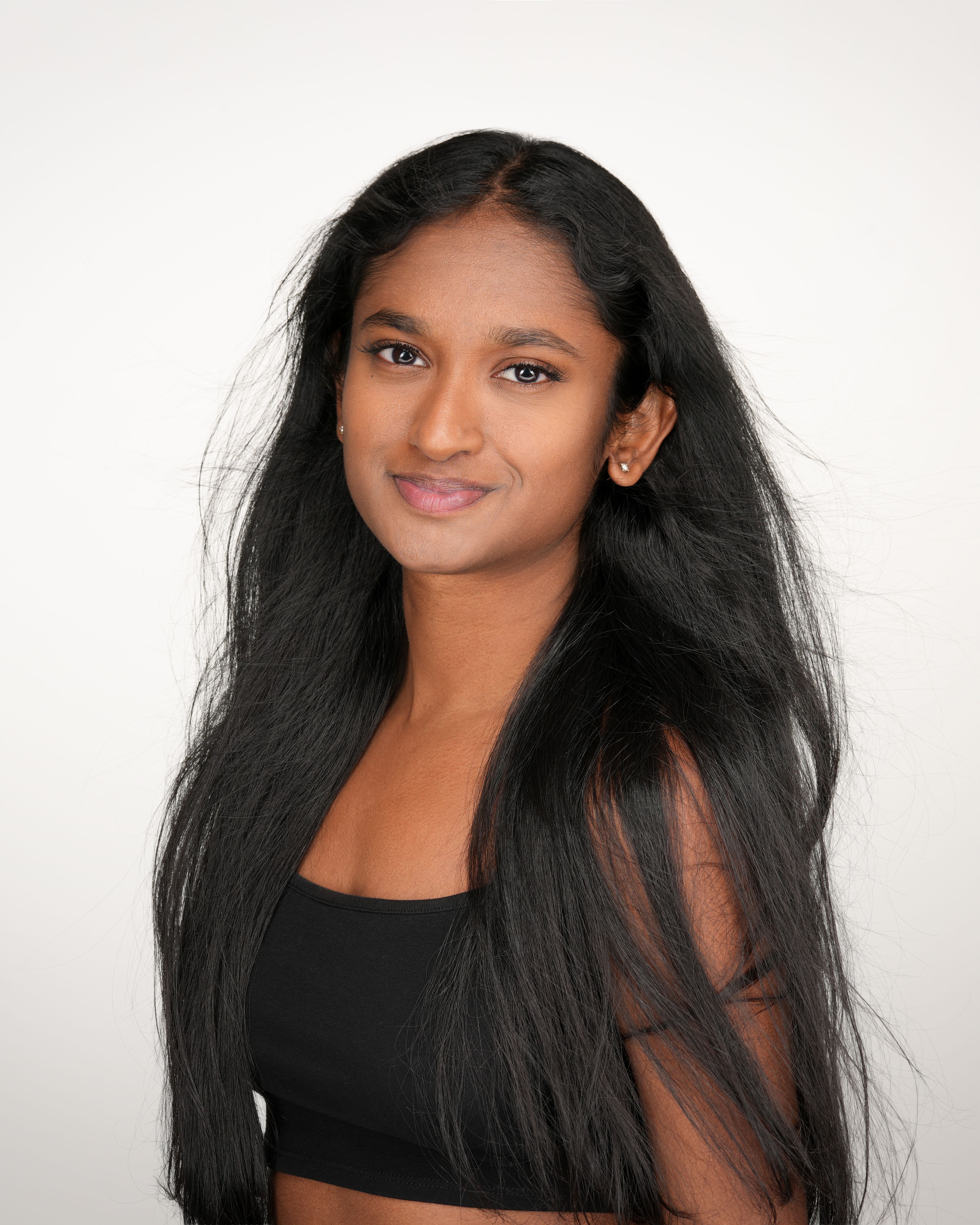 Soft-smile modeling headshot in Santa Clara, California