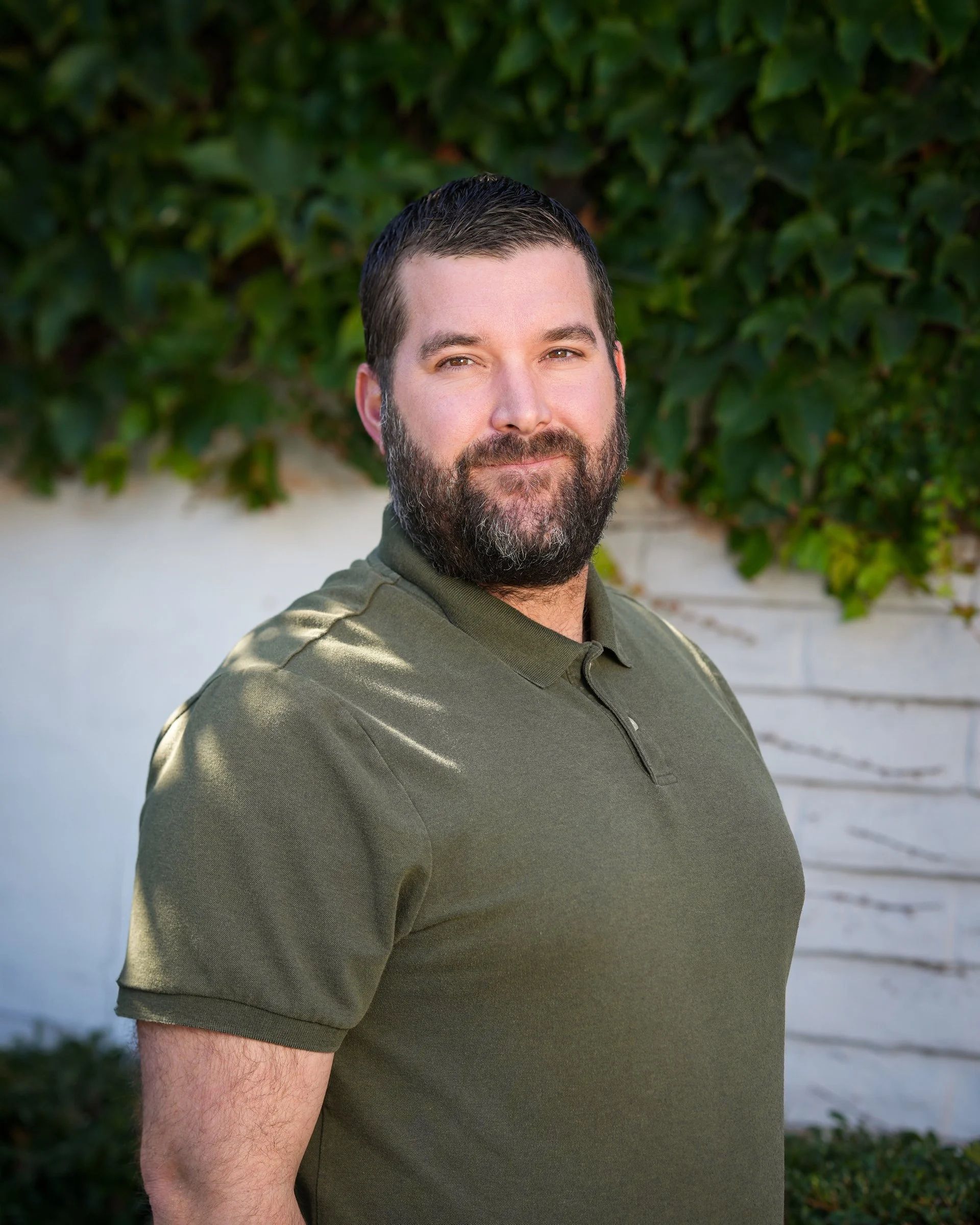 Outdoor headshot in the Heritage District of Sunnyvale, California by Pacifica Studio.