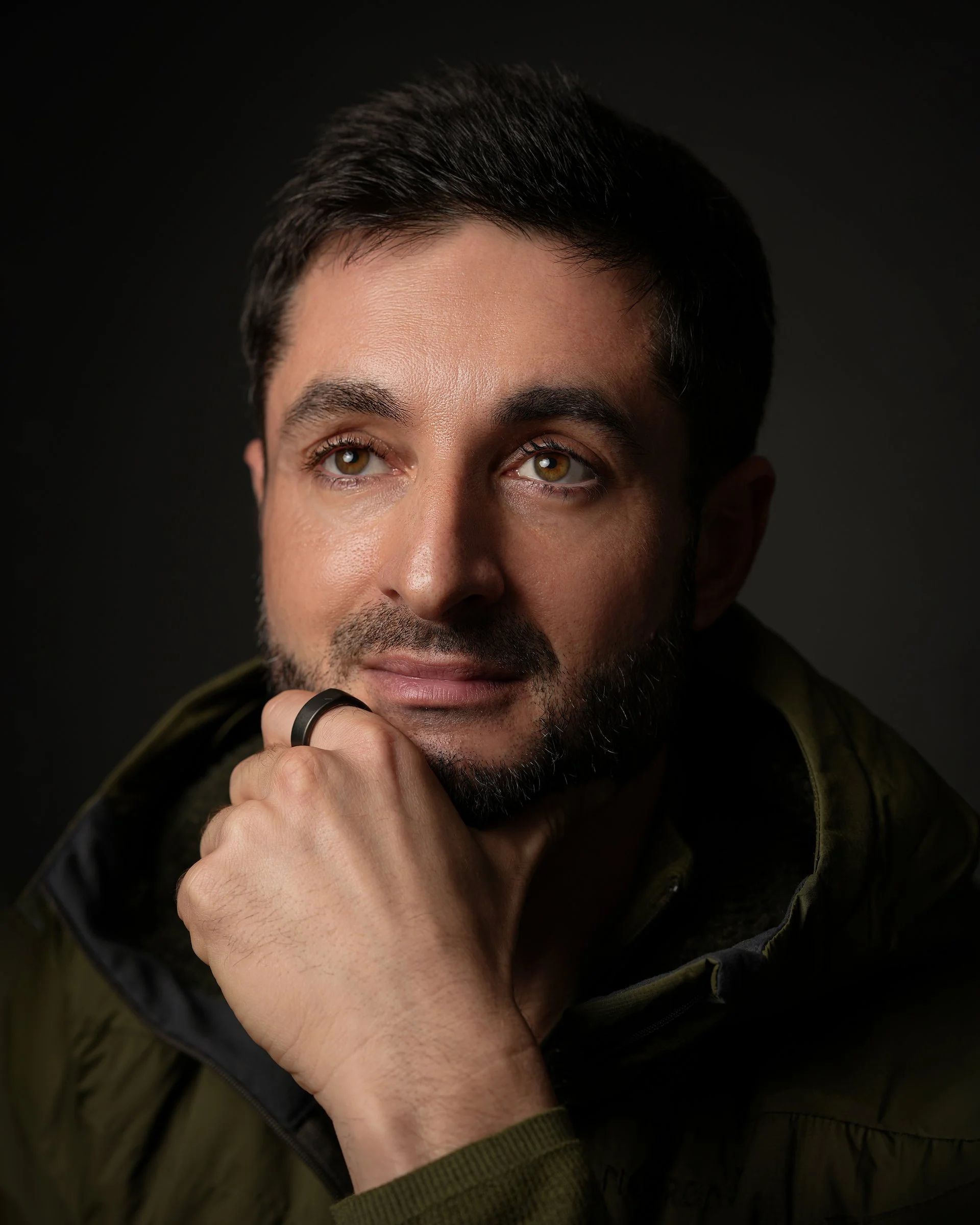 Studio portrait with Old Quad Santa Clara character by Pacifica Studio.