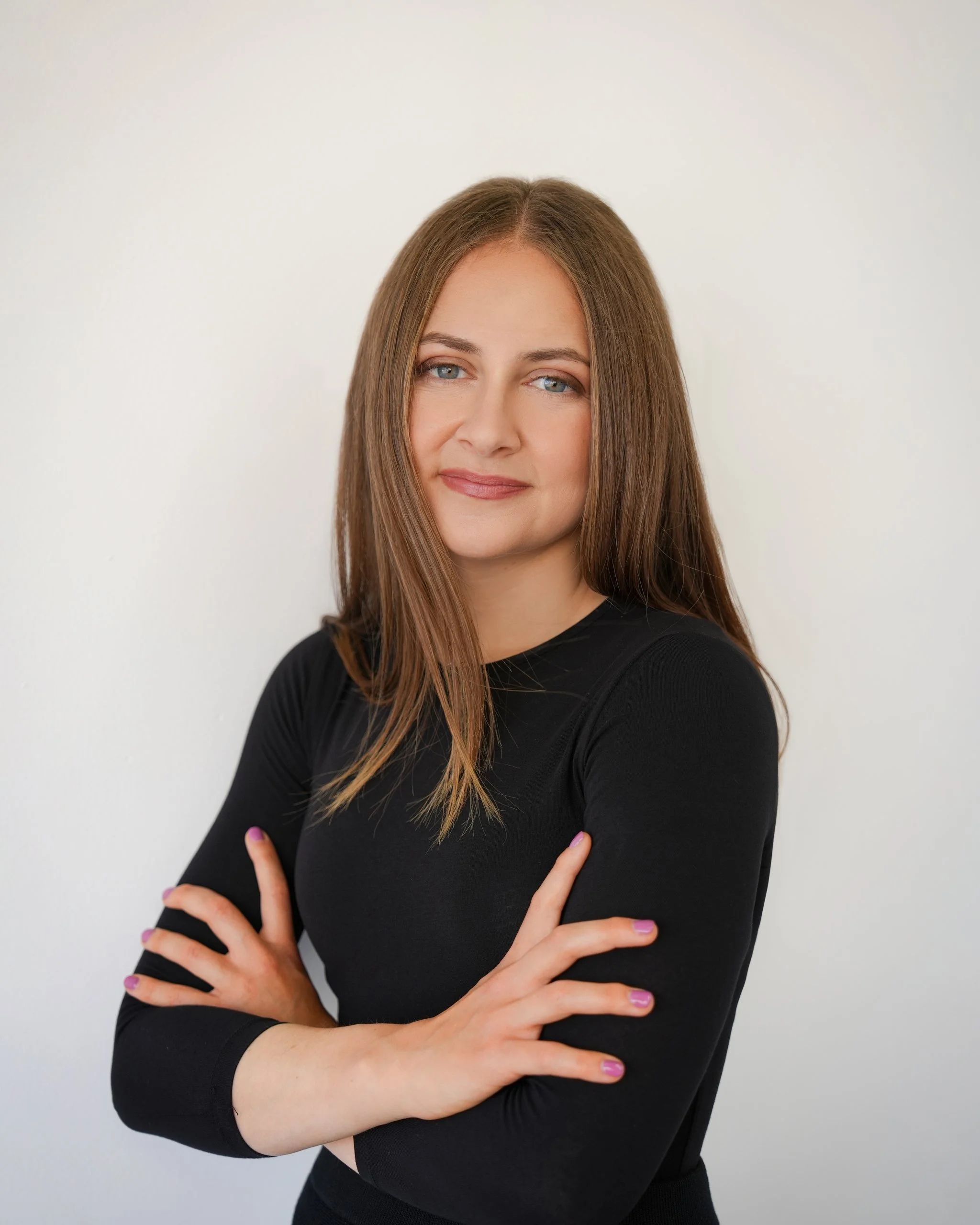 Professional women’s headshot at Main Street Cupertino in Cupertino, California.